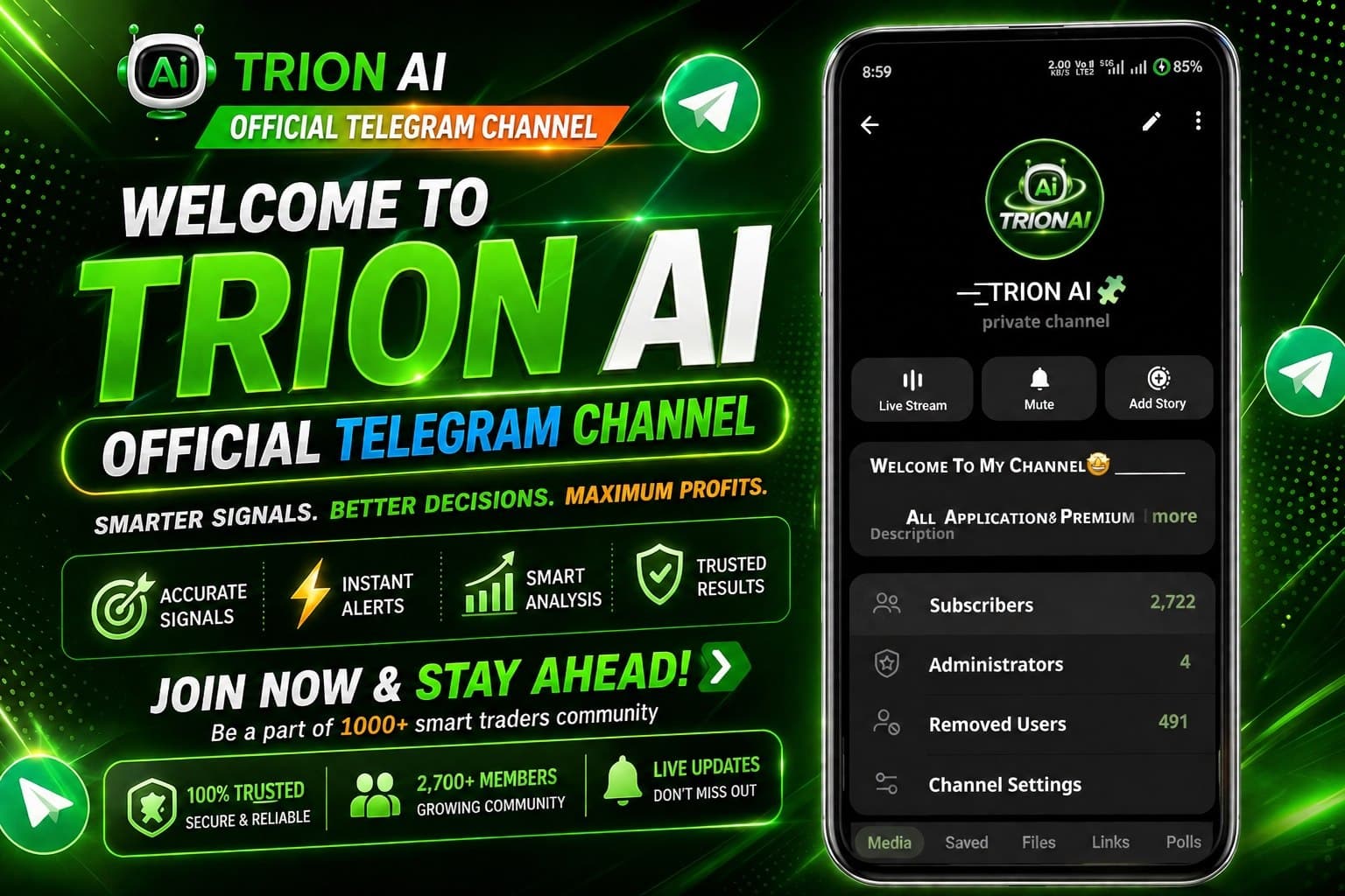 Telegram community banner